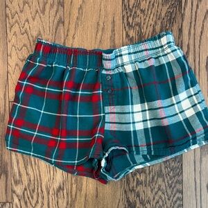 Plaid Red and Green Shorts *